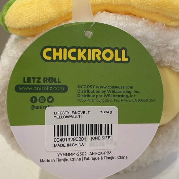 NWT 6” Chickiroll in Avocado Sushi Plush by Anirollz - Picture 7 of 7